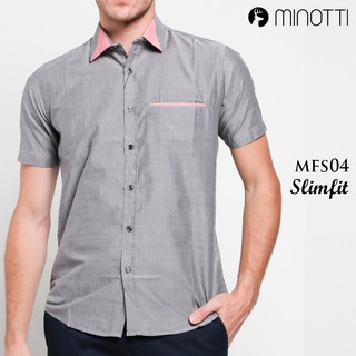 Minotti Kemeja Pria Casual / Baju Pria Lengan Pendek