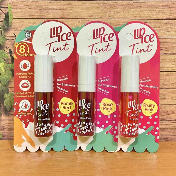 [HALAL] [BPOM] Lip Ice Tint | Rose Pink | Pome Red | Fruity Pink | Lip Tint | Vampire Blood_Cerianti