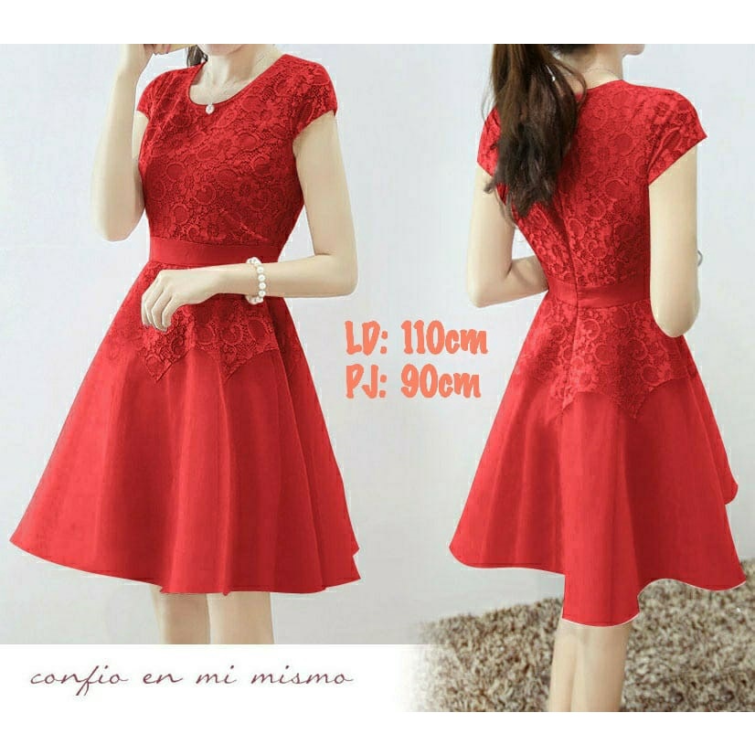 [DRESS FANY FT]Dress wanita saten varian warna