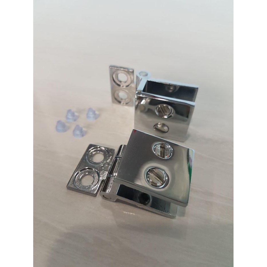 Engsel Jepit KACA ke KAYU / Engsel Kaca Pintu Kaca Lemari Etalase