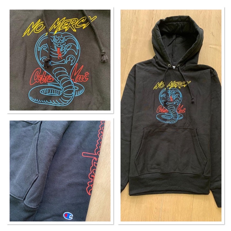 Hoodie Champion Hitam Cobra Kai