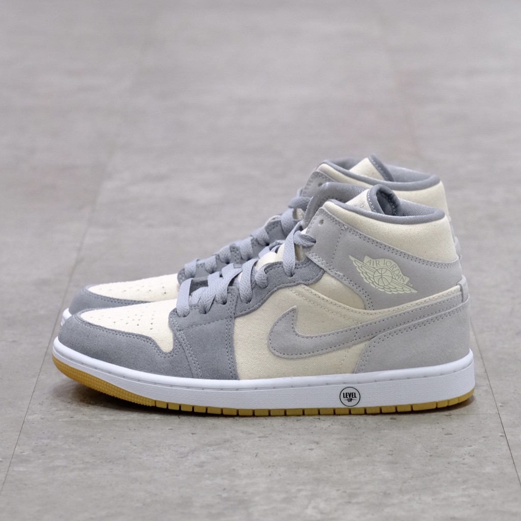 Air Jordan 1 Mid SE Coconut Milk Particle Grey 100% Original