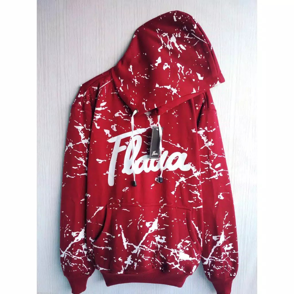 [Bayar Di Tempat] Jaket Sweater Flava Hoodie Fuul Print Navy Premium