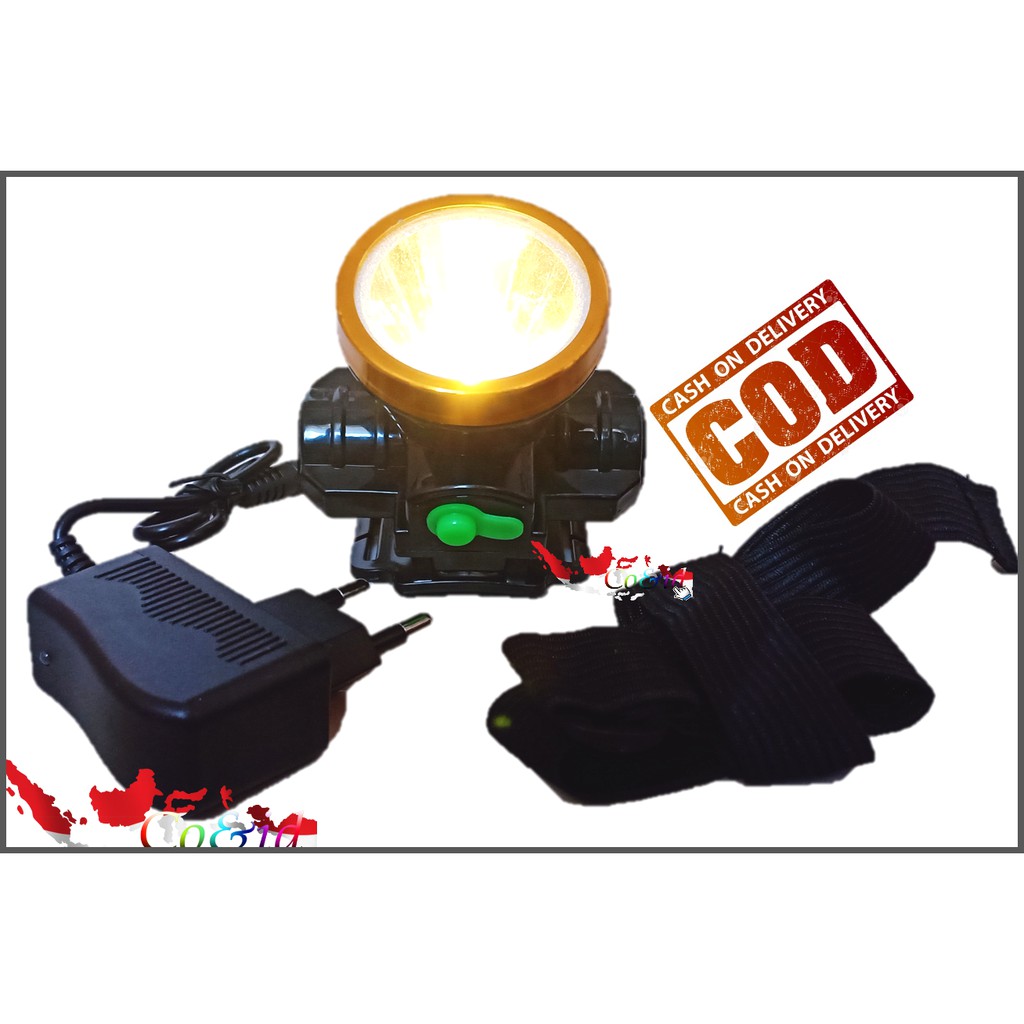 SENTER KEPALA 30w Bergaransi Putih / Kuning HEAD LAMP 30W Senter Kepala Cas Ulang Senter kepala Rechargable