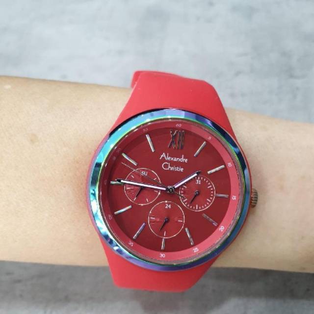 Jam Tangan Wanita Alexandre Christie Ac 2773 Bf Red Original Fasihion Wanita