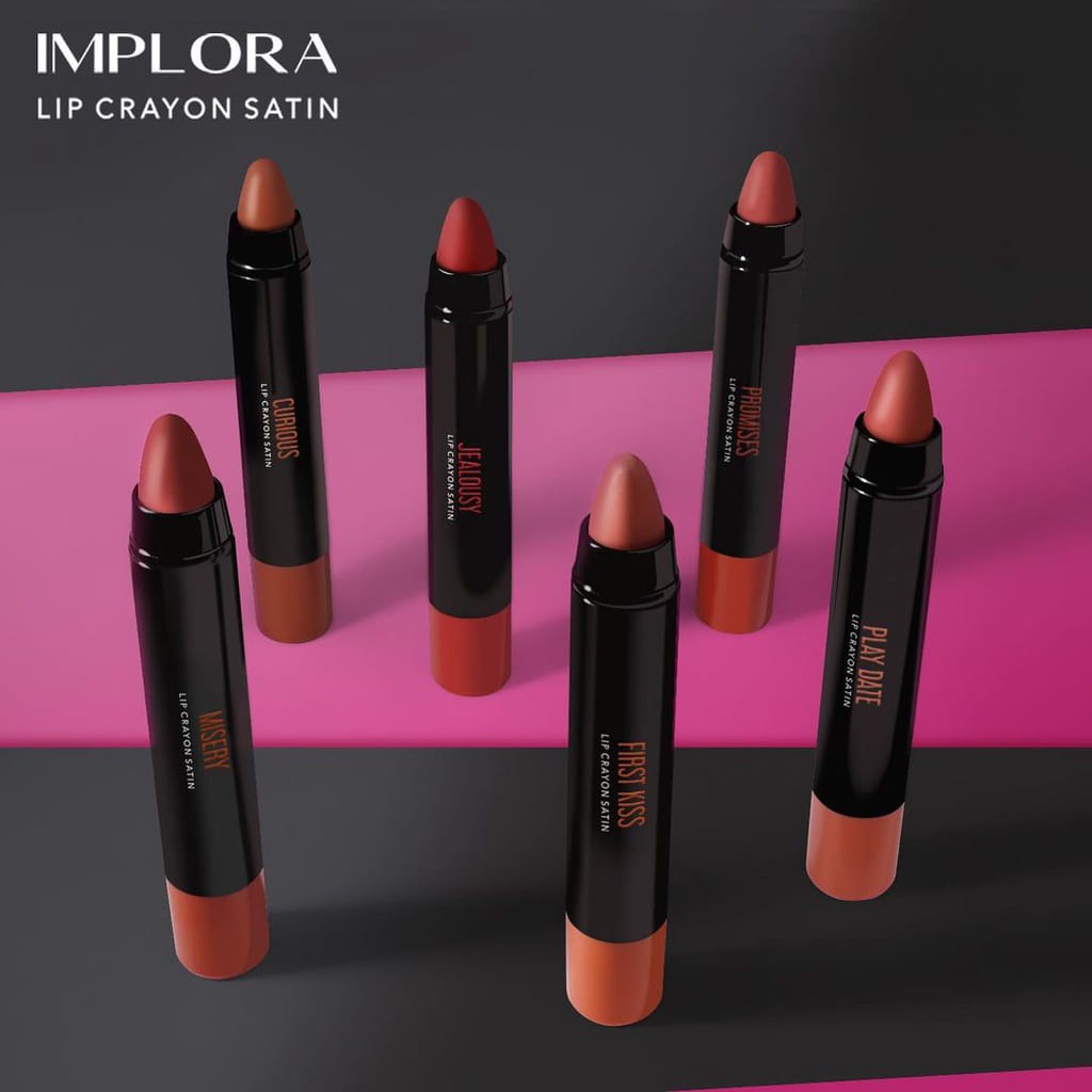 Lip Crayon Satin IMPLORA  / Lipstick / Lip Cream Lipcrayon BPOM