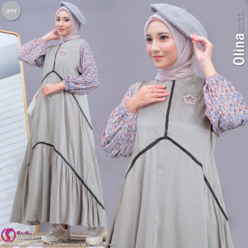 [BARU] OLINA DRESS BY SHOFIYA BAJU MUSLIM WANITA KEKINIAN