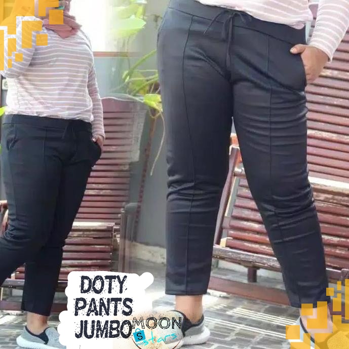 CELANA KERJA BASIC KASUAL | COD✅ Doty Pants ~ Scuba Premium All Size XXL fit BB 60-80kg / soft dan stretching celana panjang wanita/bawahan kasual wanita