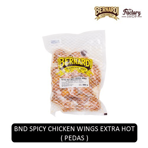 

Bernardi Spicy Chicken Wings Extra Hot (Pedas )380 Gr