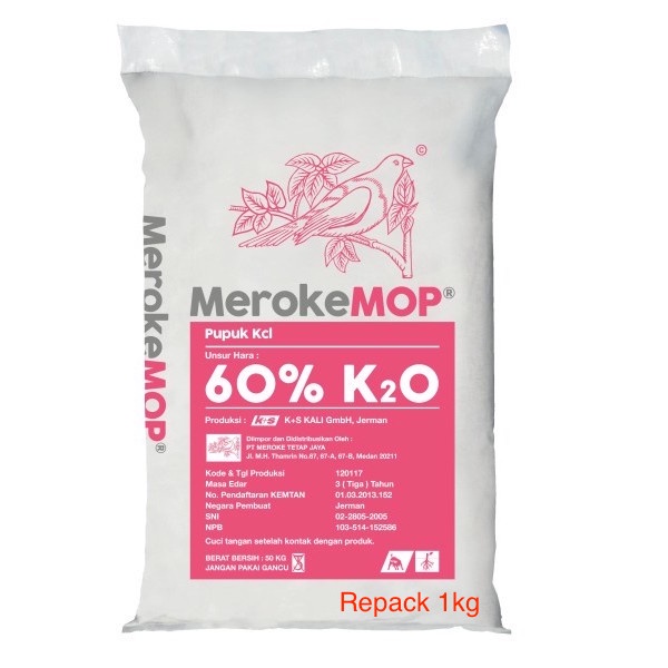 Pupuk KCL MerokeMOP 1 Kg Pembesar Buah Tanaman Meroke MOP Tetap Jaya