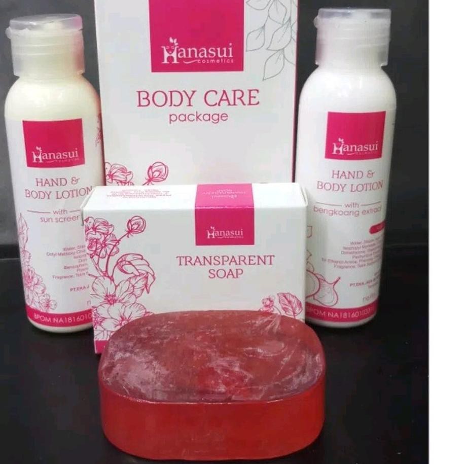 [ORI] HANASUI BODY CARE 3in1 Paket Lengkap untuk Perawatan Kulit Lebih Cerah Seketika | BPOM