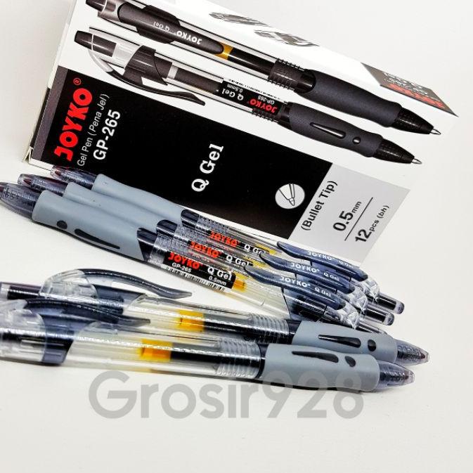 

NEW !!! 7.7 (Per 12) Pulpen / Ballpoint Gel Joyko Q Gel Pen GP 265 Hitam 0.5 mm [KODE 84]