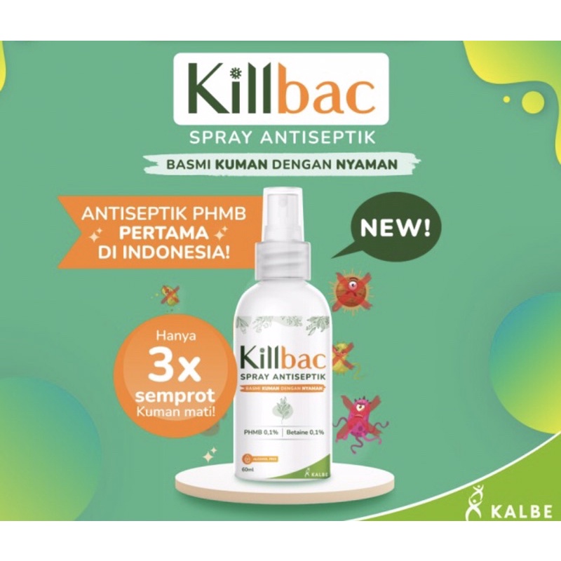 Killbac spray antiseptik 60 ml ( antiseptik luka mencegah infeksi )