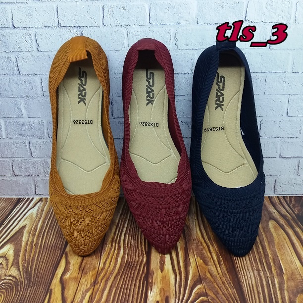 SEPATU FLATSHOES RAJUT IMPOR SEPATU BALET WANITA MERK SPARK BTS