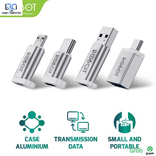 Robot RT-OTG01 Micro USB to Type-C USB-C Small &amp; Portable OTG Adapter