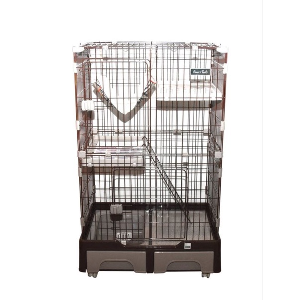 Kandang Kucing Dengan Kotak Penyimpanan/Cat Cage PAWS N TAIL