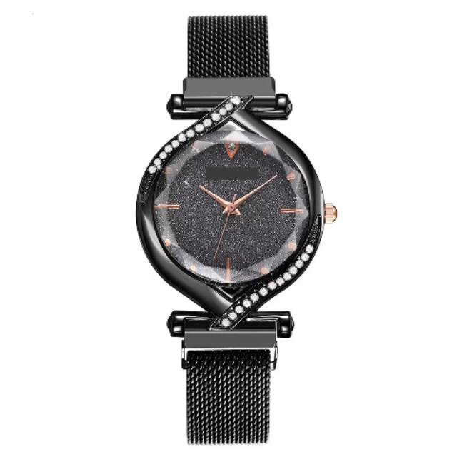 Jam Tangan Wanita Korea Strap Magnet Diyoor Lancip Angka 7 warna