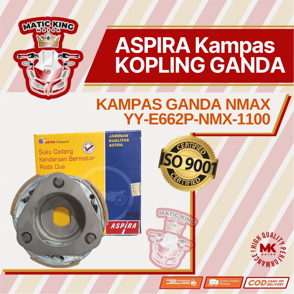 Kampas Ganda Kopling Nmax 150 assy set Aspira Astra Otoparts YY-E662P-1100