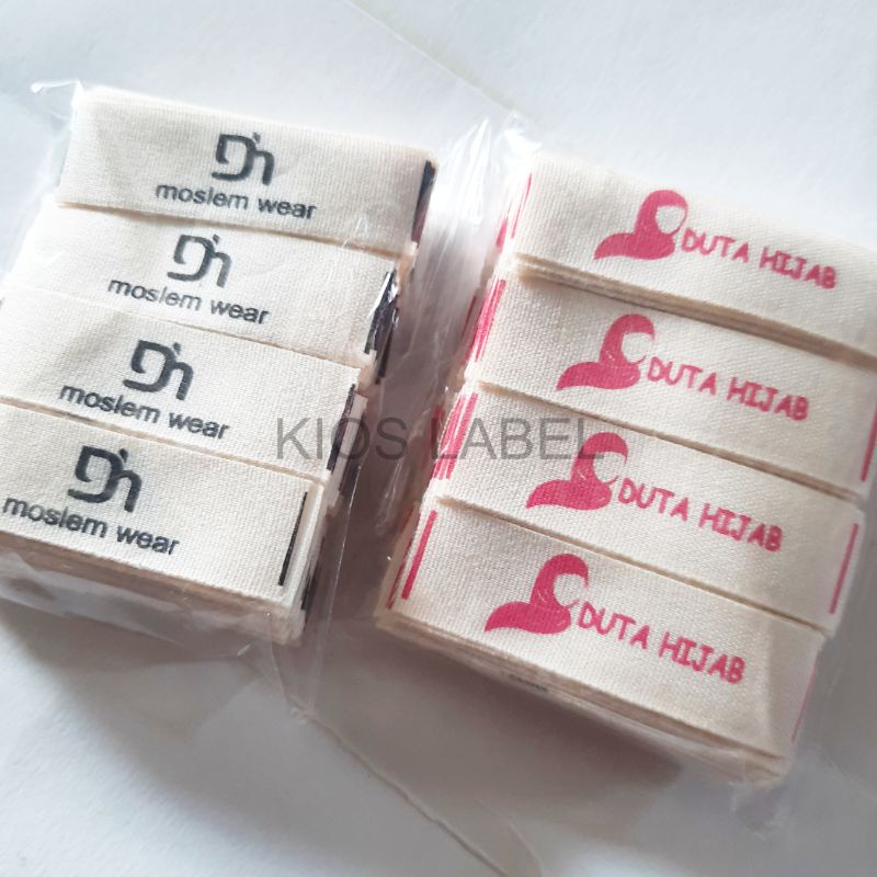 

label katun hijab FREE DESAIN, FREE POTONG label baju