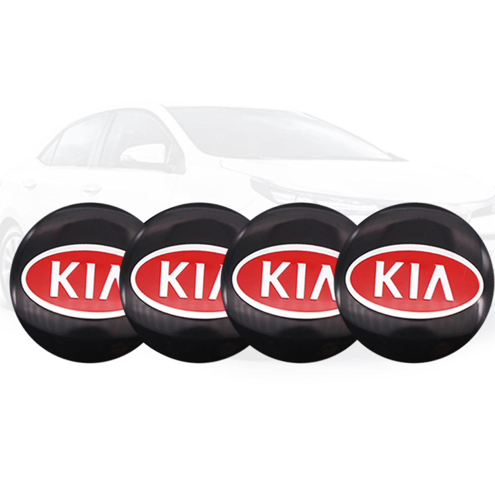 4pcs Stiker Cover Hub Tengah Velg Mobil Bahan Aluminum Ukuran 56mm Untuk Kia Model Forte Spectra Sportage Sorento RIO