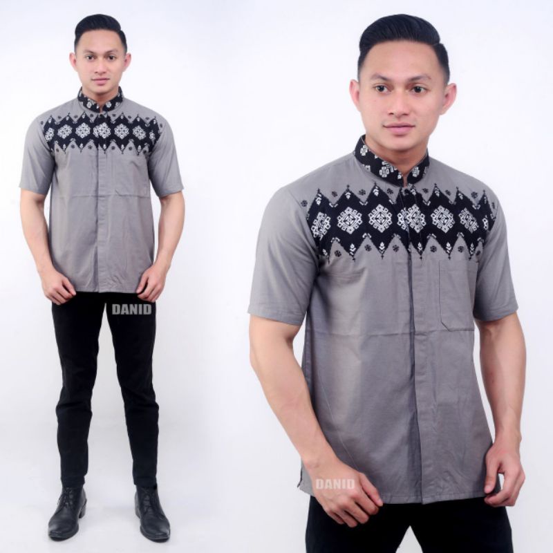 Baju koko batik pria lengan pendek terbaru keren