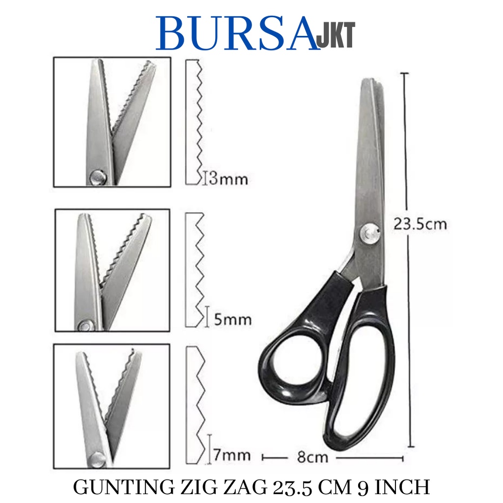 GUNTING ZIGZAG GERIGI GELOMBANG STAINLESS STEEL