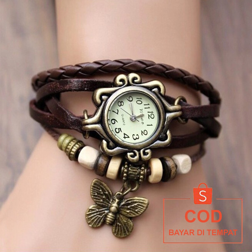 [✅COD] Jam Tangan Gelang Analog Watch Fashion Wanita Cewek Anti Air Murah Couple Original