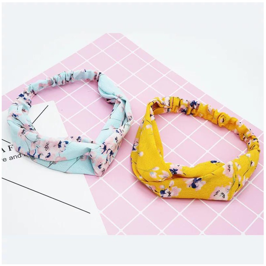 PA Bando Polos Salur - Bando Bandana Simpul Ala Korea - Headband - Bando Bandana Korea Untuk Wanita IR044