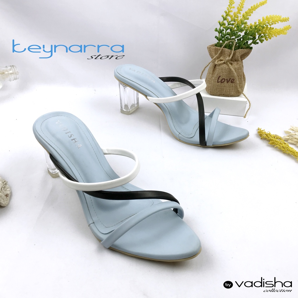 keynarra Best Quality bella Heels Kaca Oval  7 cm Transparan CM 507