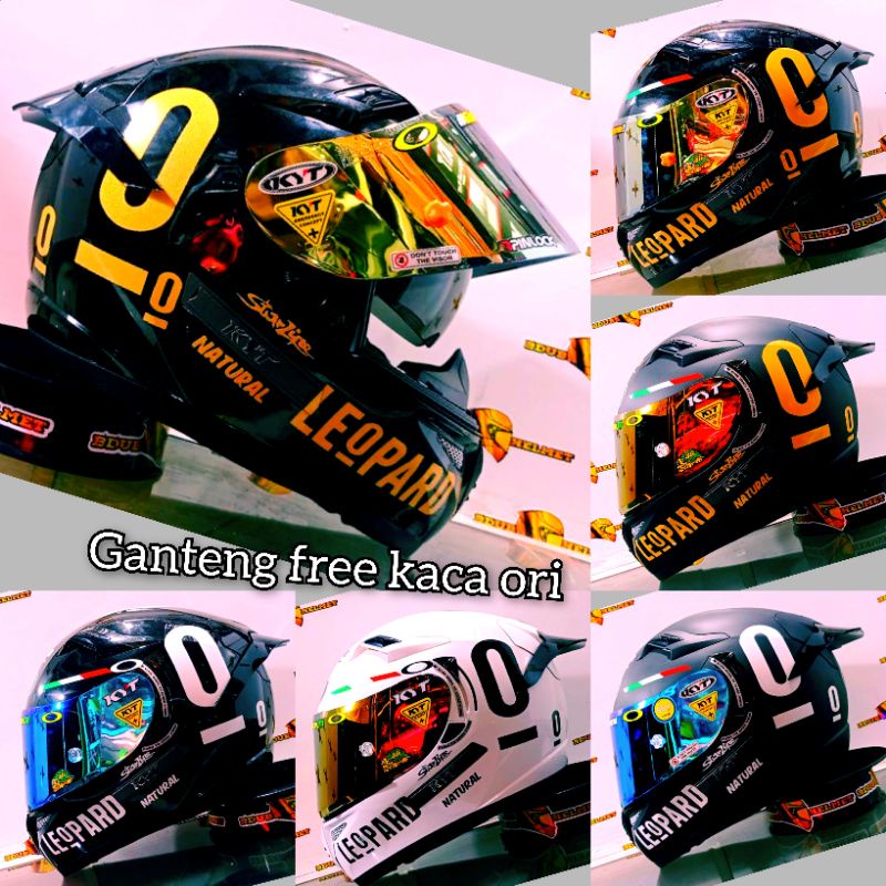 helm kyt k2 rider solid black glosy paket ganteng   kc flat iridium   spoiler akrilik   stiker set