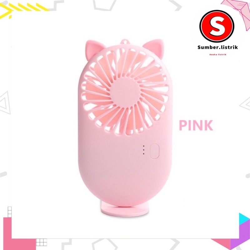 Kipas Angin Mini Portable Karakter Lucu Dan Unik / Rechargeable Fan Make Up Murah