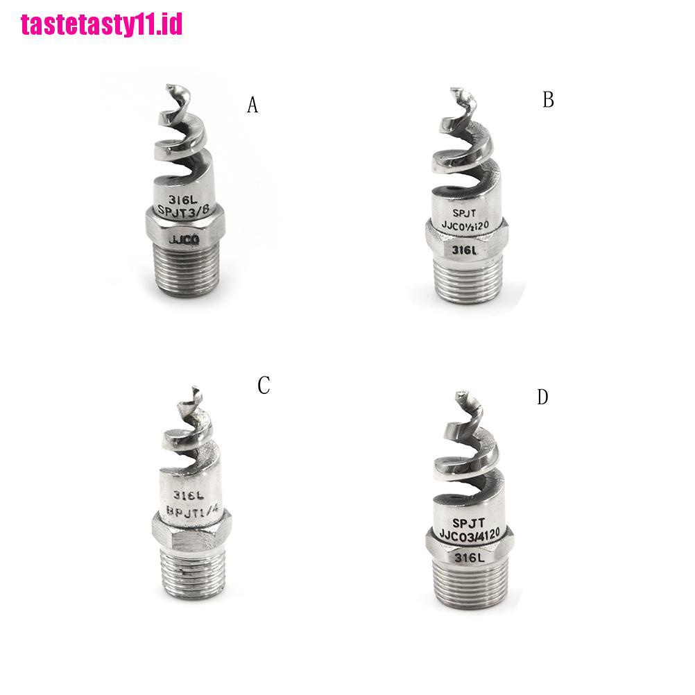 Nozzle Semprot Atomisasi Bentuk Spiral Bahan Stainless Steel Ukuran 1 / 4 1 / 2 Inch