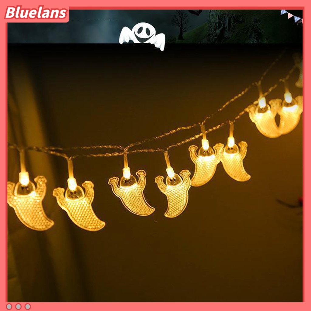 Lampu String 20 / 40 Led Bentuk Hantu Untuk Dekorasi Pesta Halloween