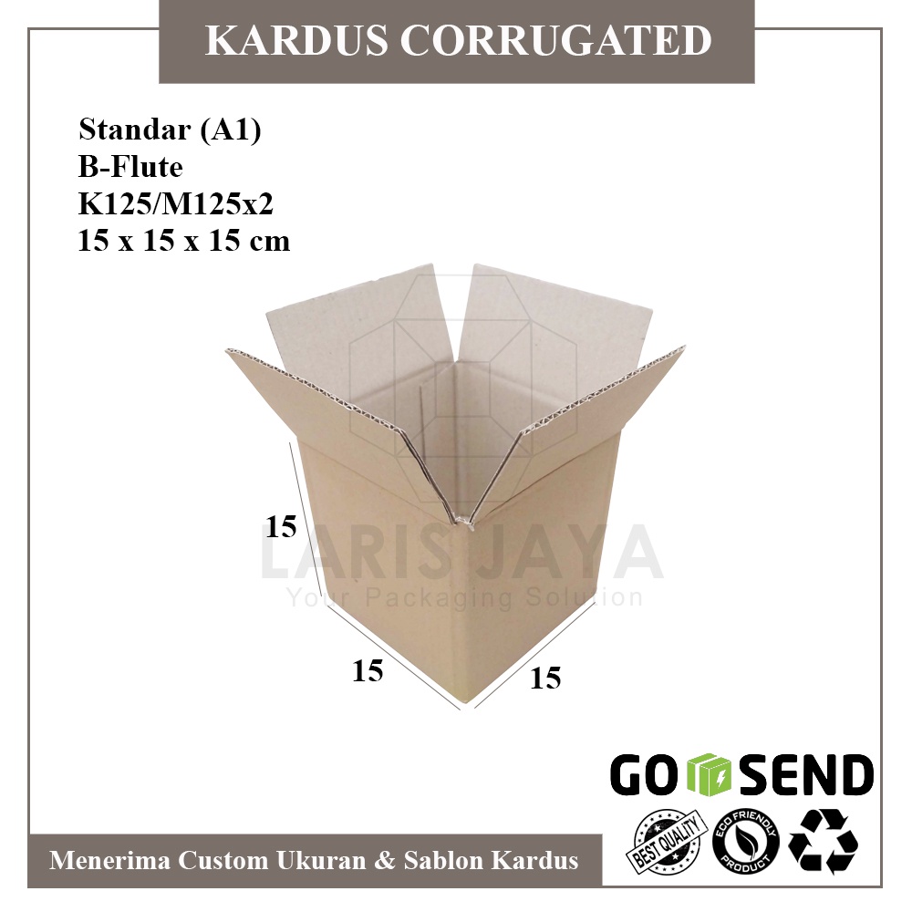 

Kardus | Box | Karton Packing Polos (15x15x15) Tebal 3 mm