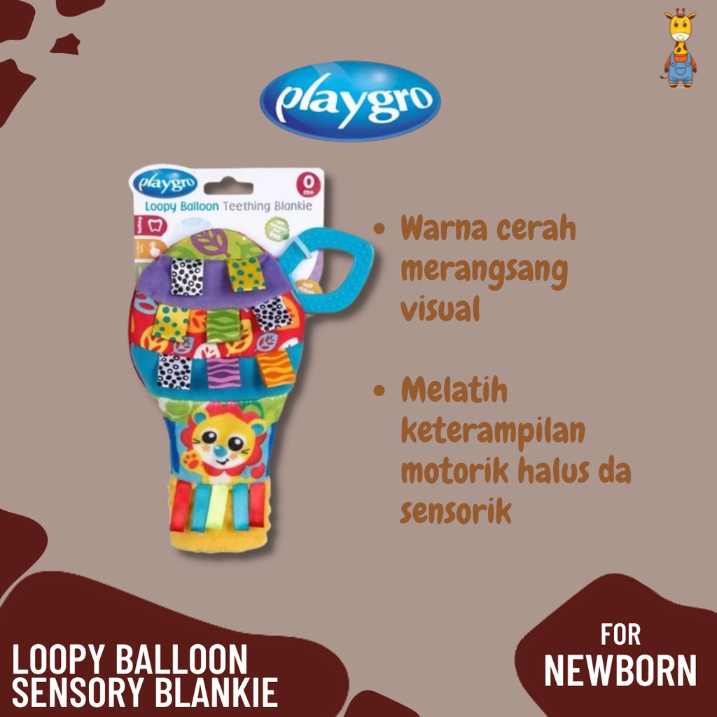 Playgro Loopy Balloon Sensory Blankie