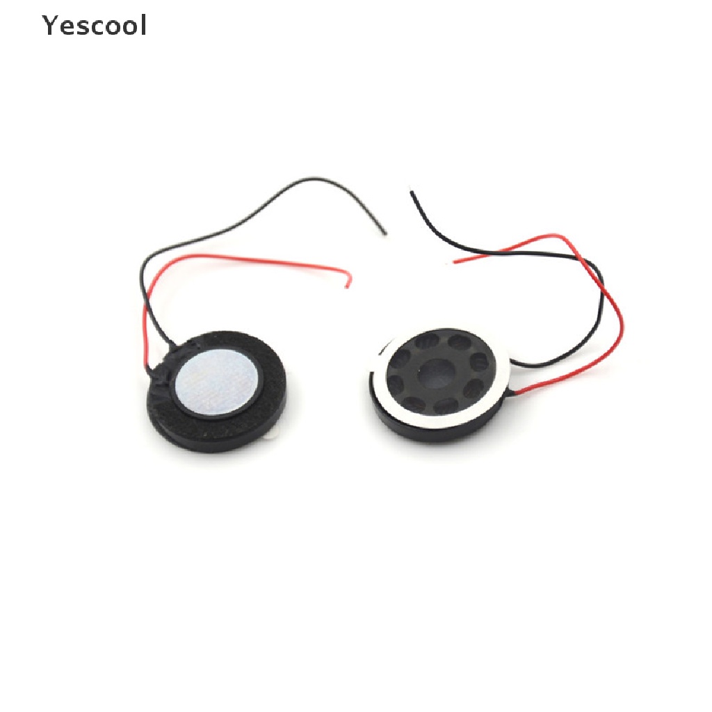 Yescool 5pcs Speaker Audio Stereo Bentuk Bulat Diameter 20mm 8Ohm 1W