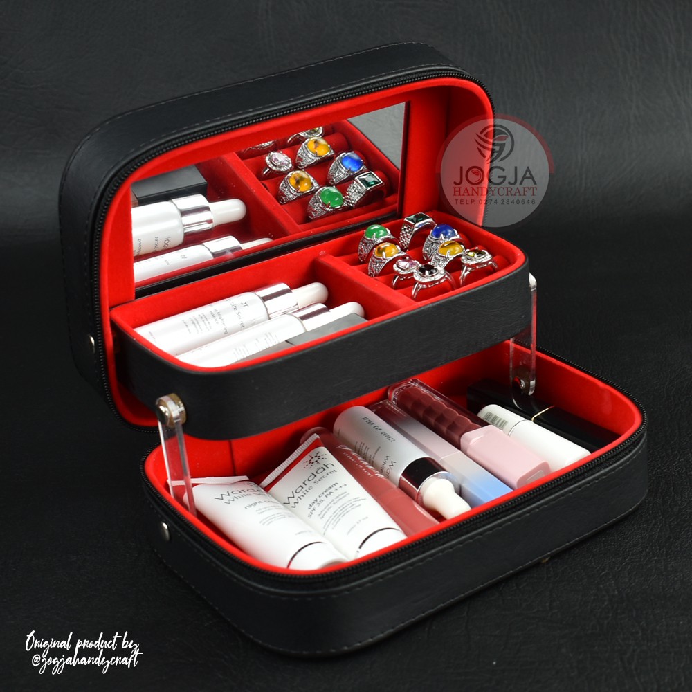 Beautycase / Case makeup / Travel Tas Kosmetik Lengan Akrilik / Cosmetic Pouch