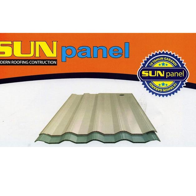 ◙ Atap uPVC Sunpanel 12mm (1/2 METER) Sun Panel - Putih ➫
