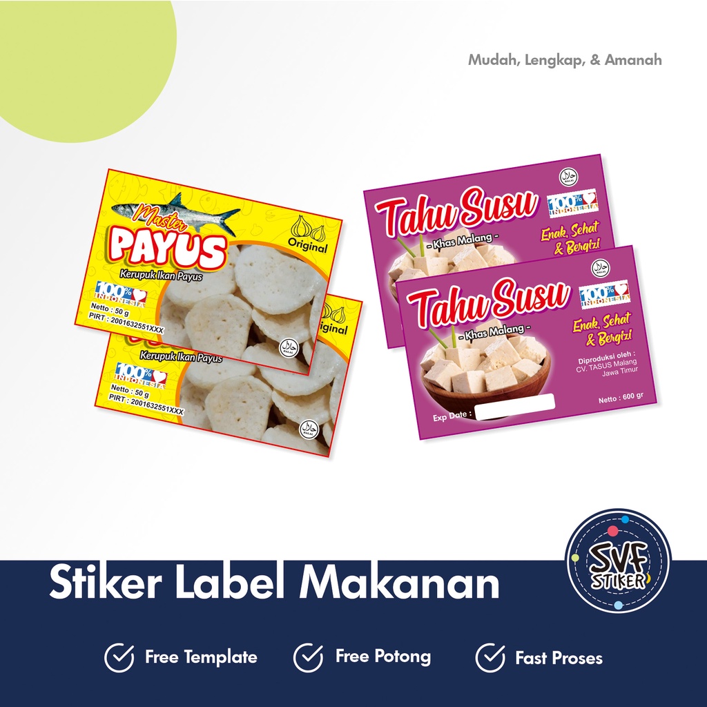 

Stiker / Sticker Label Makanan / Kuliner Part 2