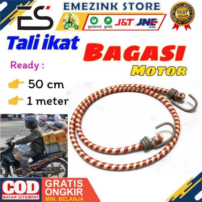 TALI PEGAS UNTUK BARANG TALI BAGASI STRECH PANJANG 100CM 1METER DAN 60CM TEBAL