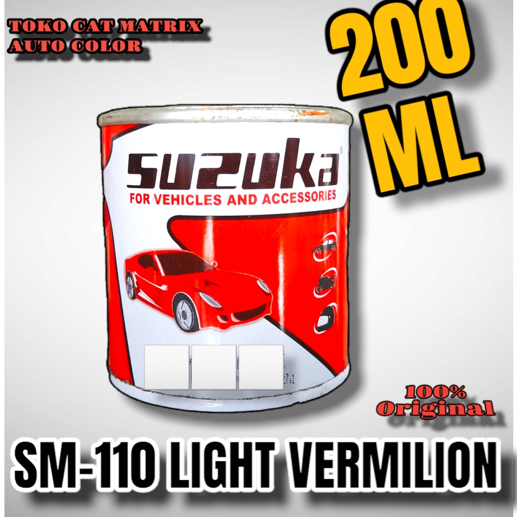 suzuka light vermillion ( S-318 ) Solid Standar Metallic untuk Mobil, Motor, Kayu, Besi, 200ml ,Cat Dico