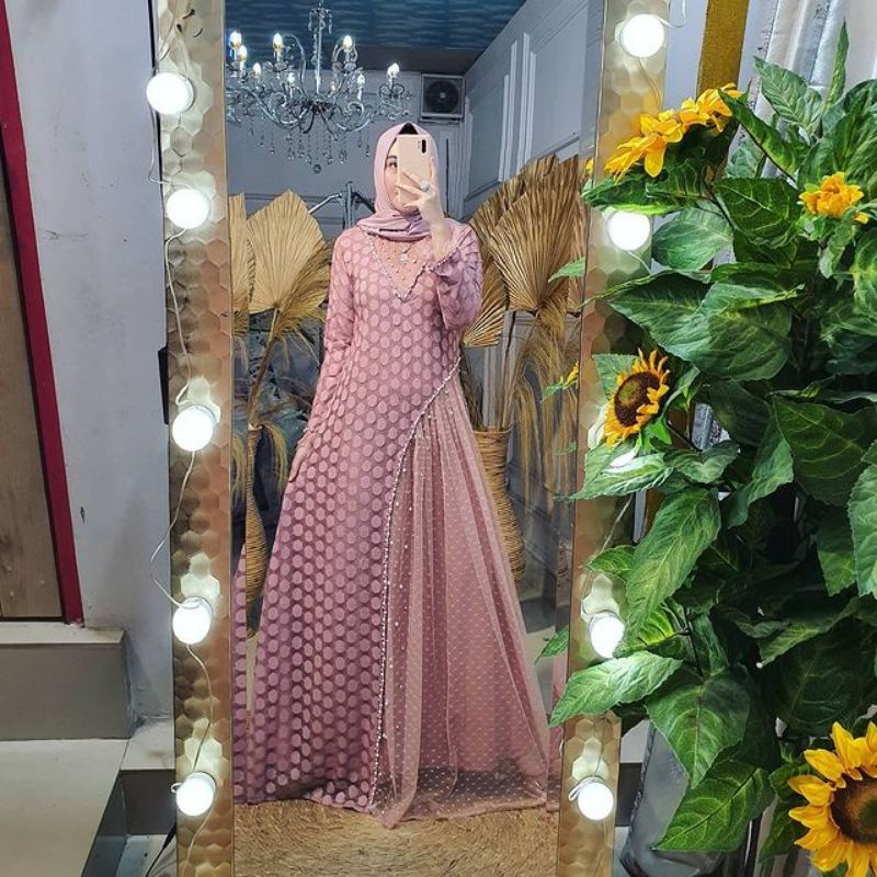 gamis  brokat tile  polka import