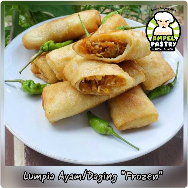 

Lumpia Ayam / Daging 'Frozen / Beku' KHUSUS GOJEK - GRAB