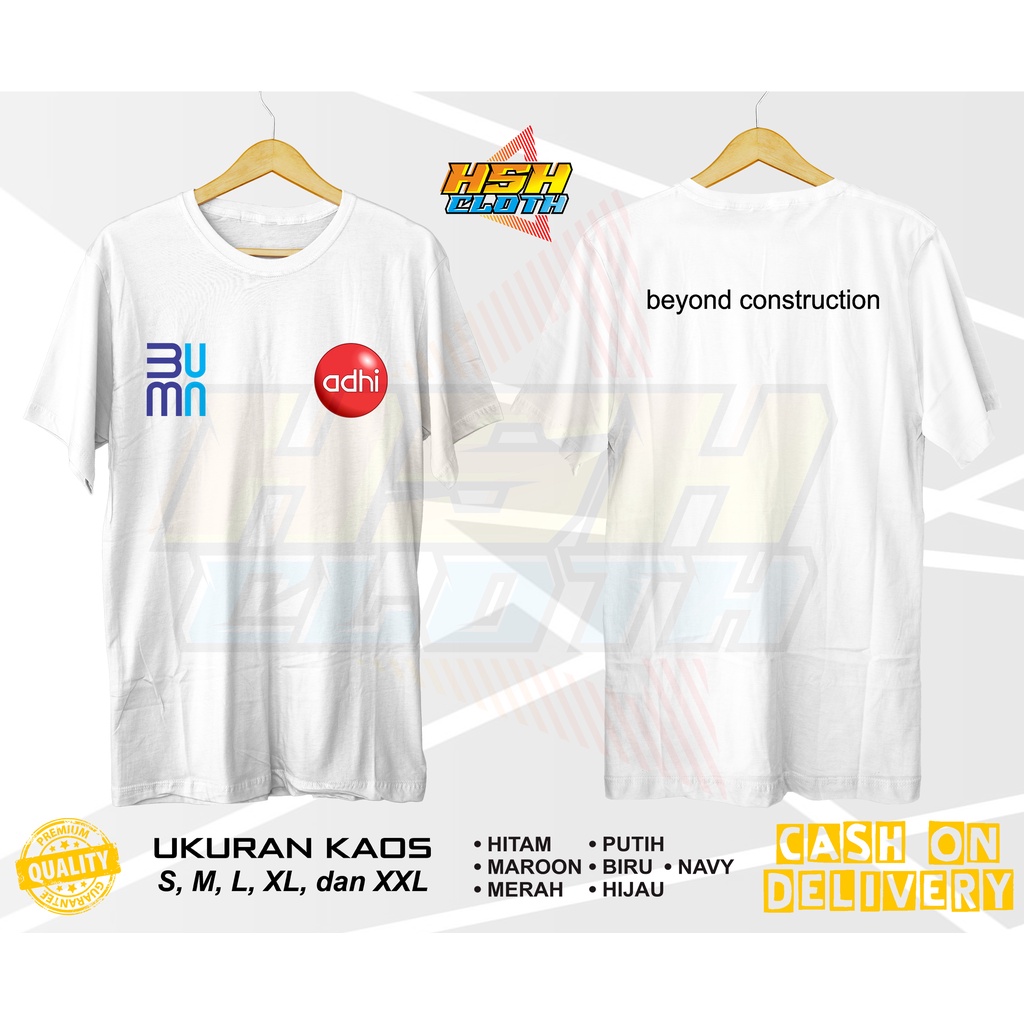 Baju Kaos Distro PT Adhi Karya (Persero) Tbk BUMN Perusahaan Bisa Custom - HSHCloth