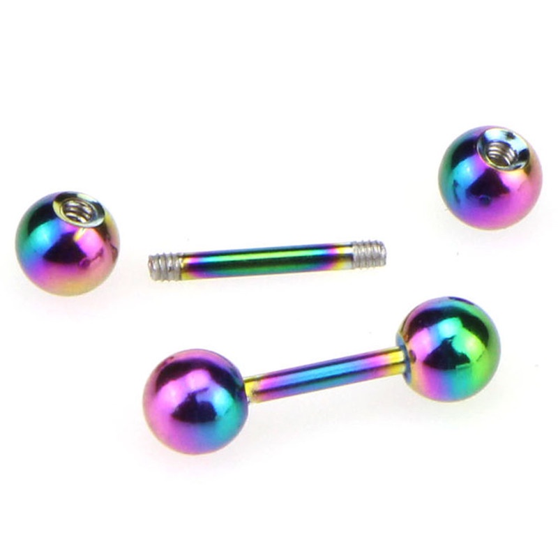 Anting Stud Tindik Tulang Rawan Bentuk Barbell Bahan Stainless Steel