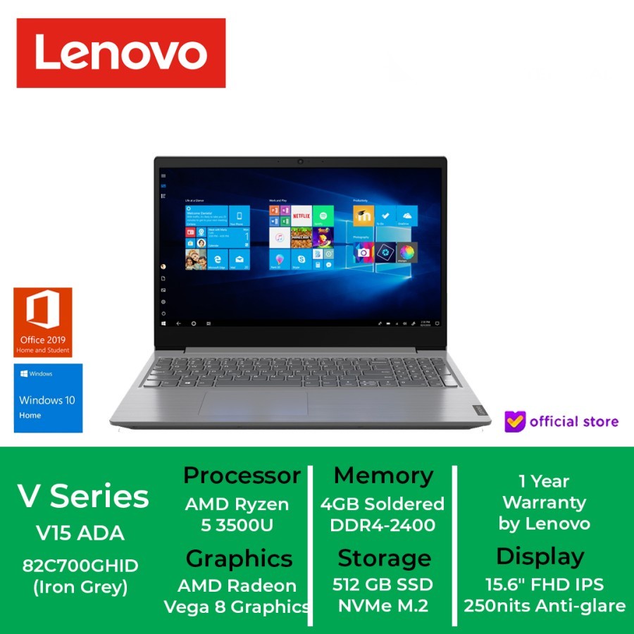 LENOVO V15-ADA-82C700GHID Ryzen 5 3500U 4GB/512GB
