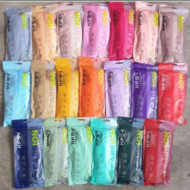 Masker KF94 Careion warna isi 10 pcs / Masker KF94 warna careion isi 10 pcs