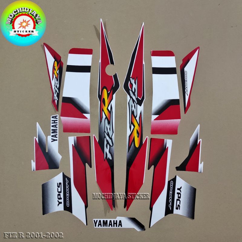 STRIPING YAMAHA FIZ R 2001 2002 PUTIH MERAH STANDART TERLARIS TERBAIK
