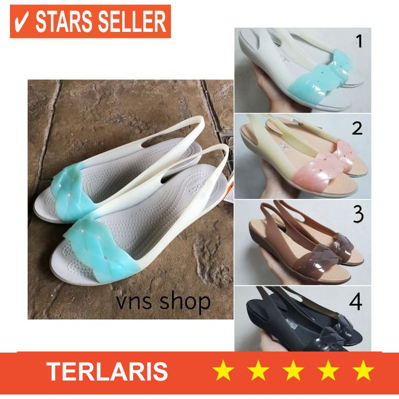 BUAT WANITA SEKOLAH WISUDA KULIAH MAHASISWI PUTIH POLOS PP/ Sepatu Wanita / Cewek Crocs Isabella