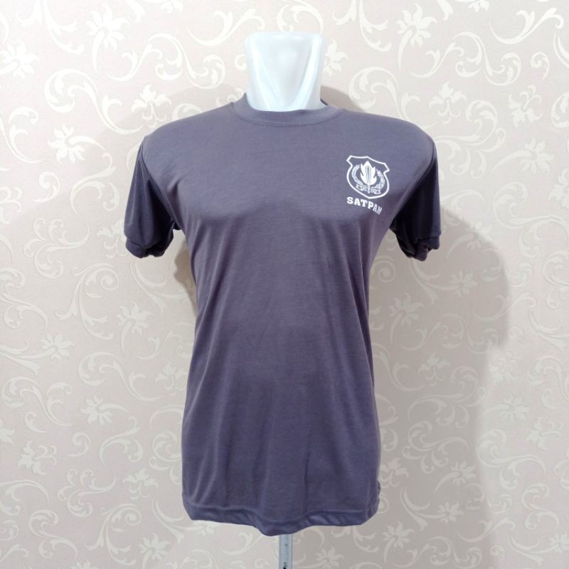 Kaos Satpam Kaos Security Abu Kecoklatan - Kaos Dalaman Security